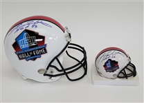 Fran Tarkenton Autographed & HOF Inscribed Full Size Hall of Fame Replica Helmet & Mini Helmet Beckett