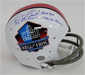 Fran Tarkenton Autographed & Multi-Inscribed Full Size Hall of Fame Replica Throwback Helmet Beckett