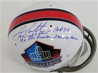 Fran Tarkenton Autographed & Multi-Inscribed Full Size Hall of Fame Replica Throwback Helmet Beckett