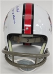 Fran Tarkenton Autographed & Multi-Inscribed Full Size Hall of Fame Replica Throwback Helmet Beckett