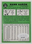 Hank Aaron Autographed Topps Chrome Refractor #250 Card JSA