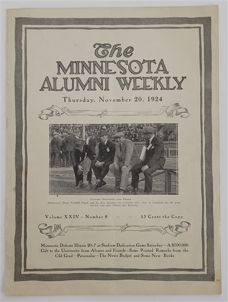 Minnesota Alumni Weekly Booklet - Thursday 11/21/1924
