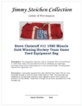 Steve Christoff #11 1980 Miracle Gold Winning Hockey Team Game Used Equipment Bag w/ Provenance