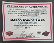 Marco Scandella 2016-2017 Minnesota Wild Set #1 Game Used Jersey w/ Wild LOA