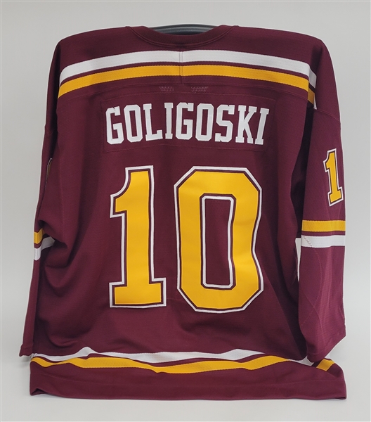Alex Goligoski Minnesota Gophers Maroon Game Issued Hockey Jersey