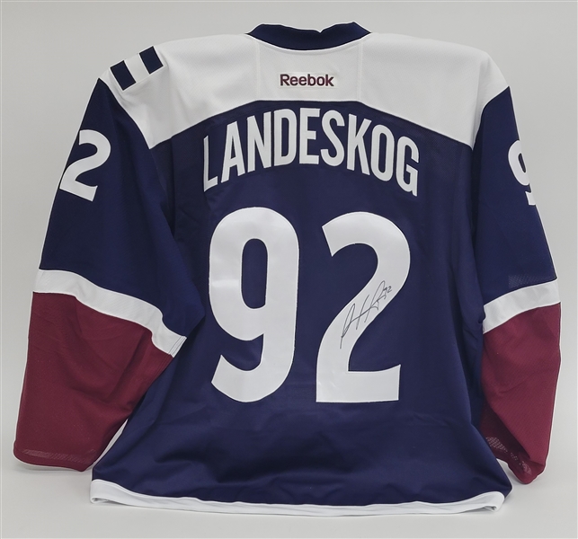 Gabriel Landeskog Colorado Avalanche TBC Autographed Game Issued Jersey