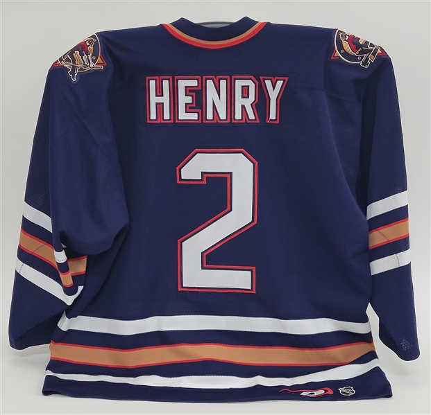 Alex Henry 1999-2000 Edmonton Oilers Game Used Jersey w/ MeiGray LOA 