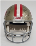 San Francisco 49ers Greats Autographed Full Size Authentic Helmet w/ Rice & Montana Beckett LOA