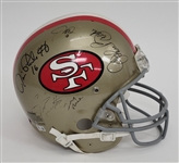 San Francisco 49ers Greats Autographed Full Size Authentic Helmet w/ Rice & Montana Beckett LOA