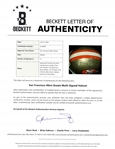 San Francisco 49ers Greats Autographed Full Size Authentic Helmet w/ Rice & Montana Beckett LOA