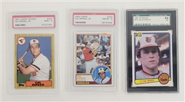 Lot of 3 Cal Ripken Jr. Topps & Donruss Graded Cards PSA & SGC
