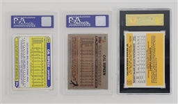 Lot of 3 Cal Ripken Jr. Topps & Donruss Graded Cards PSA & SGC