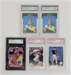 Lot of 5 Jose Canseco & Mark McGwire Graded Baseball Cards PSA & SGC