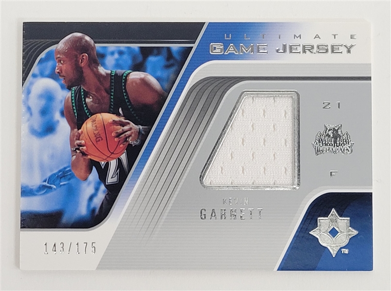 Kevin Garnett Upper Deck Game Used Jersey Card LE #143/175