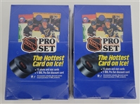 Lot of 2 Factory Sealed 1990 NHL Pro Set Series 1 Hockey Card Boxes