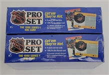 Lot of 2 Factory Sealed 1990 NHL Pro Set Series 1 Hockey Card Boxes
