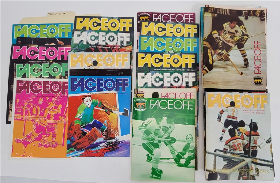 Large Collection Hockey 1970s Faceoff Magazines & Magazine Covers