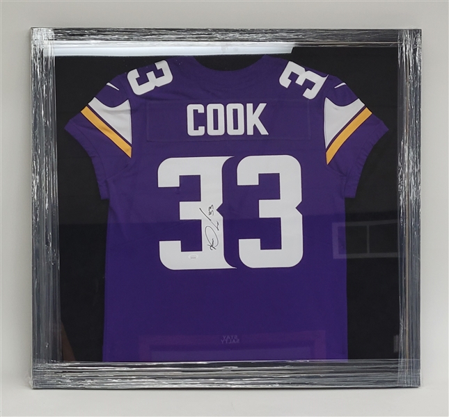 Dalvin Cook Autographed & Framed Authentic Nike On Field Jersey JSA