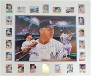 Mickey Mantle Autographed 18x24 Matted Photo Card Display w/ Beckett LOA
