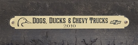 Dogs, Ducks, & Chevy Trucks Framed Canvas Photo Autographed by Artist