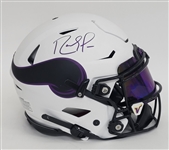 Randy Moss & Justin Jefferson Dual Autographed Minnesota Vikings Authentic SpeedFlex Full Size Helmet Beckett
