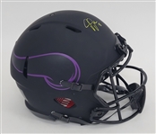 Justin Jefferson Autographed Minnesota Vikings Authentic Eclipse Full Size Helmet Beckett