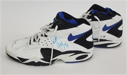 Doug West Autographed Game Used Nike Basketball Shoes Beckett