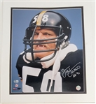 Jack Lambert Autographed & Inscribed HOF 90 Pittsburgh Steelers Matted 16x20 Photo Beckett