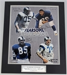 Fearsome Foursome Deacon Jones, Rosey Grier, Lamar Lundy, & Merlin Olsen Autographed Matted 16x20 JSA & Beckett LOA