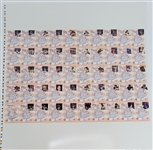 1980 Miracle Hockey Complete Team 22 Autographs Uncut Card Sheet w/ Herb Brooks PSA & Beckett LOA