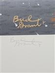 Bud Grant Autographed Time To Leave Lithograph LE #858/2500 Beckett