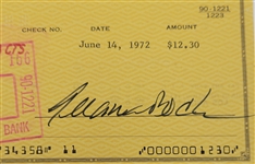 Gregory Peck Signed Check w/ Beckett LOA