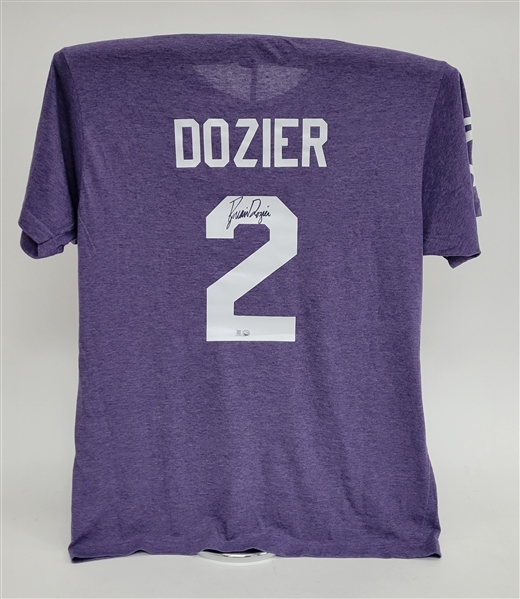 Brian Dozier BP Used & Autographed Minnesota Twins Prince Night Shirt MLB