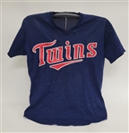 Kirby Puckett 1990 Minnesota Twins Game Used & Autographed BP Jersey w/ Beckett LOA