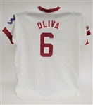 Tony Oliva c. 1980's Game Used & Autographed Cracker Jack Old Timers Jersey Beckett