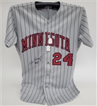 Tom Brunansky 1988 Minnesota Twins Game Used & Twice Signed Jersey Beckett *1987 WS Team Member*