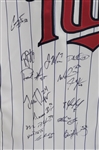 2013 Minnesota Twins Team Signed Jackie Robinson Day Jersey MLB