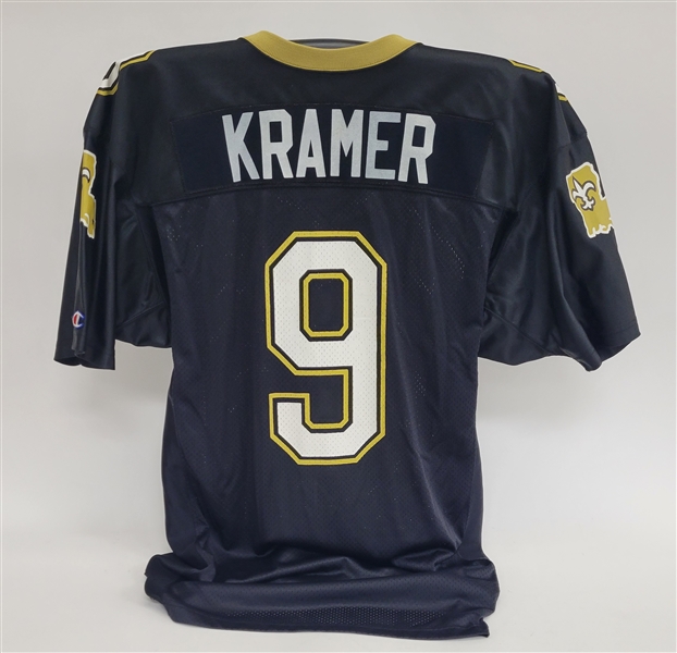 Tommy Kramer 1990 New Orleans Saints Game Jersey w/ Letter of Provenance From Kramer