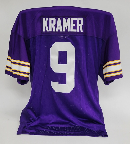 Tommy Kramer 2010 Minnesota Vikings Team Issued Home Jersey w/ Letter of Provenance From Kramer