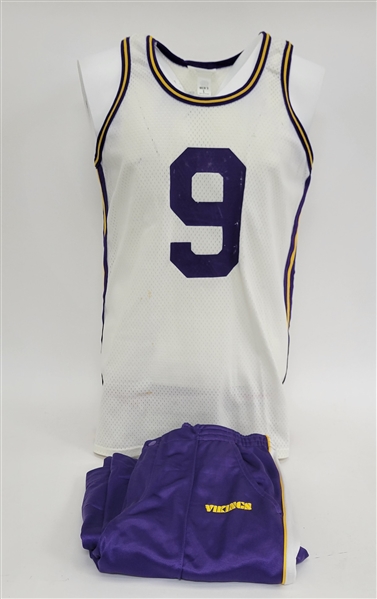 Tommy Kramer Worn Basketball Jersey & Warmup Pants For Exhibition Games w/ Letter of Provenance From Kramer