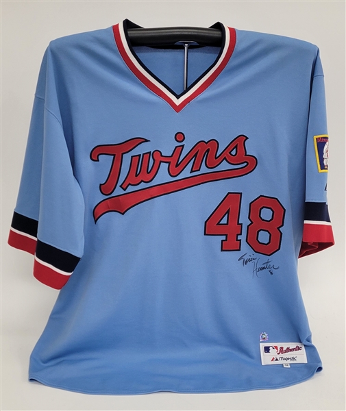 Torii Hunter 2004 Minnesota Twins Game Used & Autographed RARE 1975 Throwback Jersey MLB