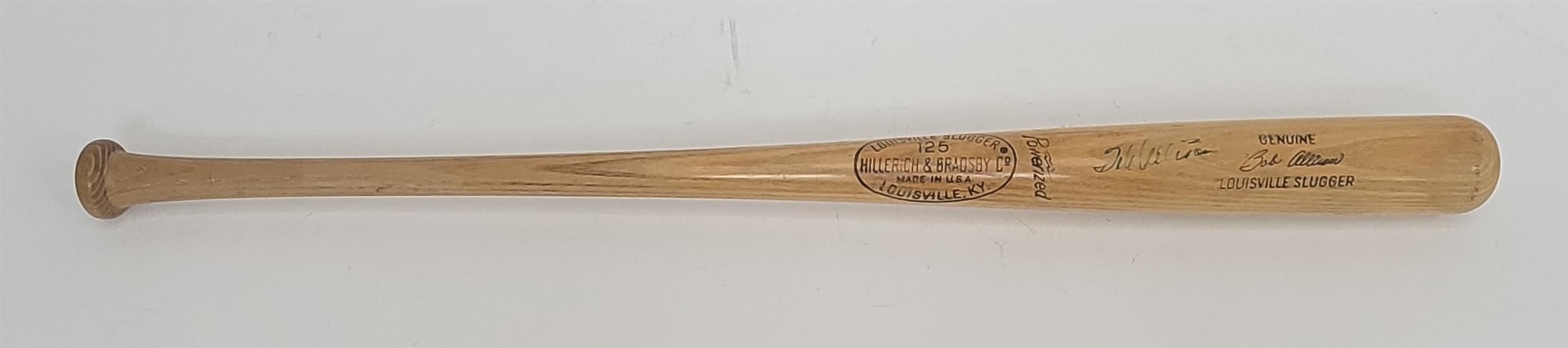 Bob Allison Game Used & Autographed Bat Beckett