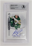 Kirill Kaprizov Autographed & Inscribed 2020-21 SP Authentic #198 Card Slabbed Beckett