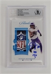Justin Jefferson Autographed & Inscribed 2021 Panini Flawless Patches Platinum #15 Card Slabbed Beckett