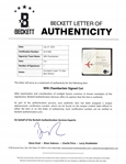 Wilt Chamberlain Autographed & Inscribed Cut Signature w/ Beckett LOA