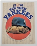 1976 New York Yankees Team Signed Scorebook Cover w/ Elston Howard Beckett LOA