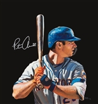 Pete Alonso Autographed Original 15x17 James Fiorentino Watercolor Painting Framed 22.5 x 24.5 w/ Fiorentino LOA