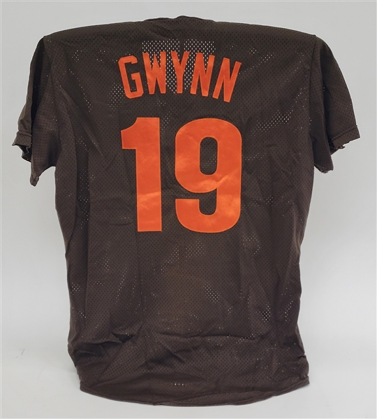 Tony Gwynn 1988 San Diego Padres Game Used BP Jersey w/ Dave Miedema LOA