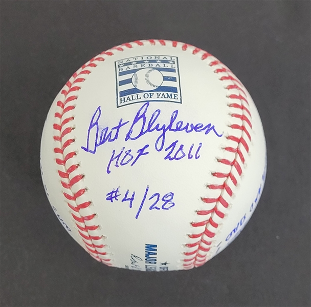 Bert Blyleven Signed Hall of Fame Story Baseball Long Inscription Limited 4/28 w/Blyleven Signed Letter of Provenance