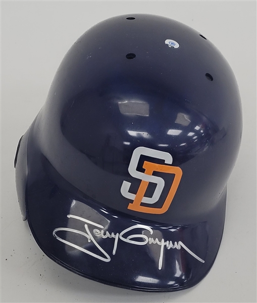 Tony Gwynn 1999 San Diego Padres Game Used & Autographed Batting Helmet Beckett & Taube